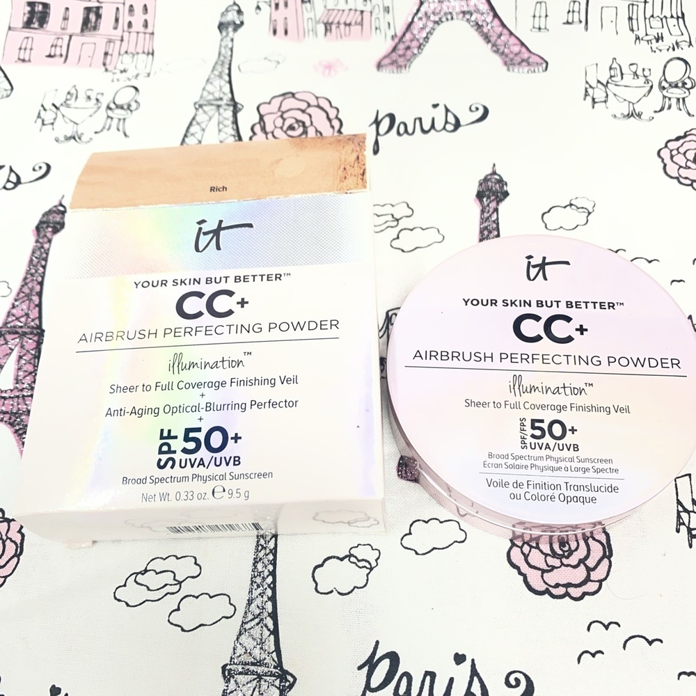 it Cosmetics YOUR SKIN BUT BETTER CC+ Airbrush Perfecting Powder Rich Read Descr